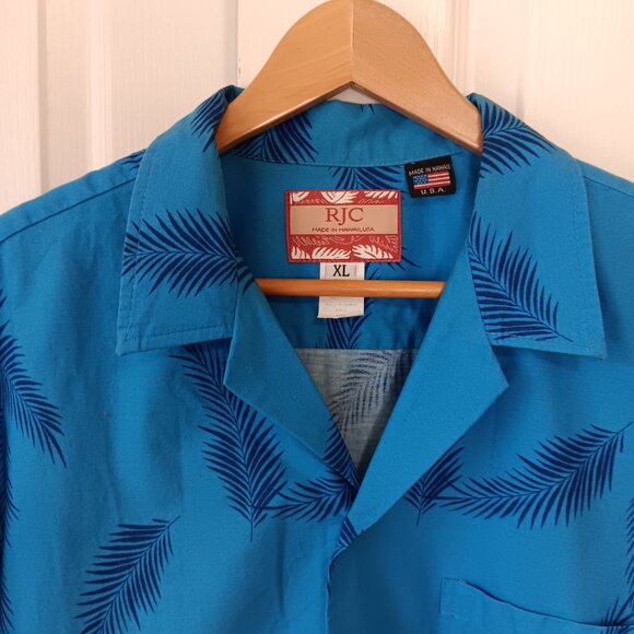 RJC Men's Blue Martinis Cocktails Tropical Short Sleeve Shirt Size XL - Picture 3 of 13